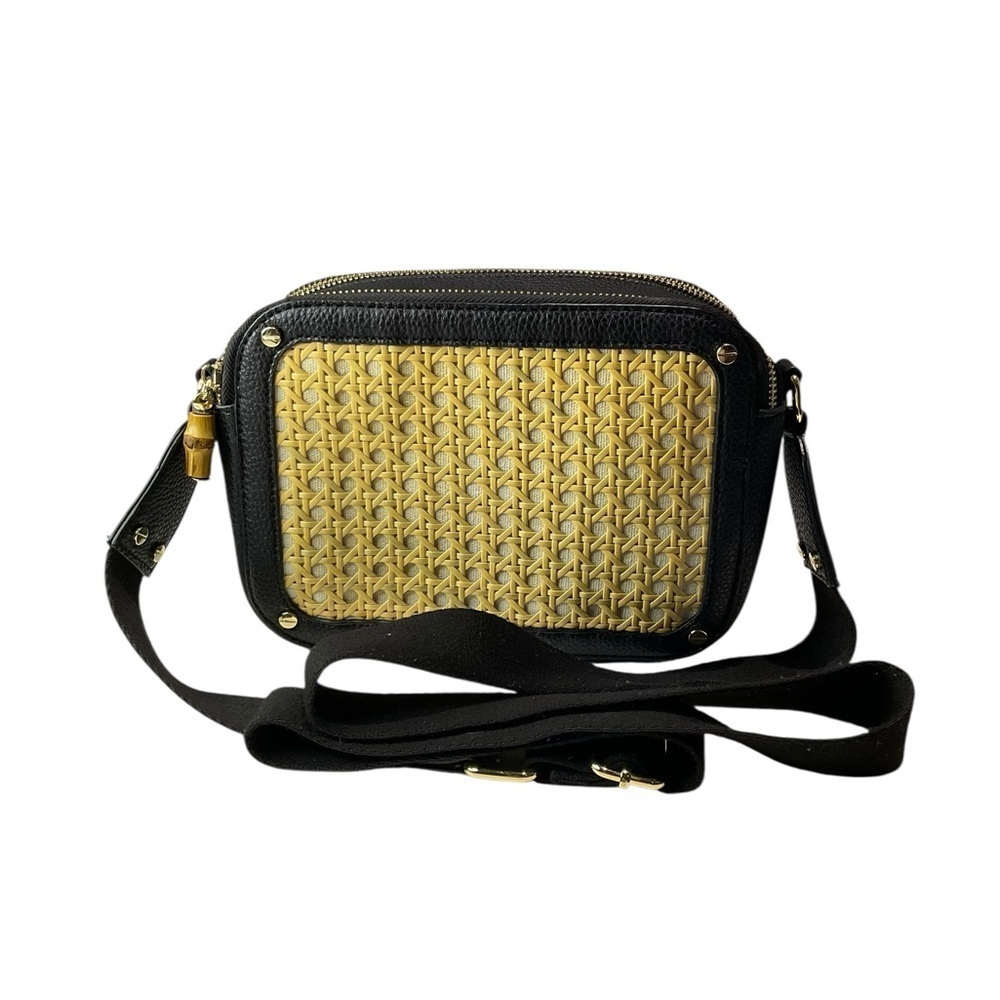 Rachel Zoe Barbuda Faux Caning Camera Crossbody Bag